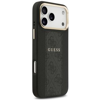 Guess 4G Stripe MagSafe Case Защитный чехол для iPhone 17 Pro Max / чёрный (GUHMP17XPG4SEMCK)