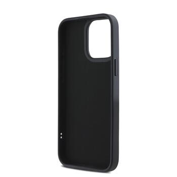 Karl Lagerfeld 3D Rubber Glitter Logo Case Защитный чехол для iPhone 15 Pro Max / чёрный (KLHCP15XRBKGVCK)
