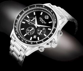 Giewont Vīriešu pulkstenis Chronograph Sapphire GW3520-B2 / sudrabaini melns (GW3520-B2)