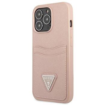 Guess GUHCP13LPSATPP Hardcase Saffiano Triangle Logo Cardslot Защитный чехол для iPhone 13 Pro / 13 6,1
