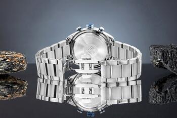 Giewont Vīriešu pulkstenis Chronograph Sapphire / sudraba-zils (GW9580-B3)