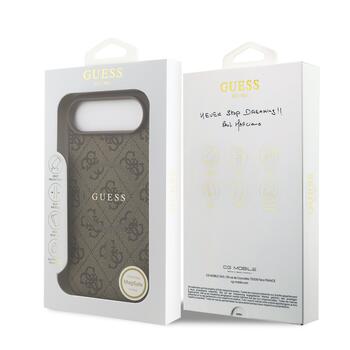 Guess PU Leather 4G Colored Ring MagSafe Case Aizsargapvalks priekš iPhone Air / brūns (GUHMP17MG4GFRW)