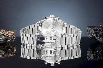 Giewont Vīriešu pulkstenis Chronograph Sapphire GW8510-B1 / sudraba/melns (GW8510-B1)