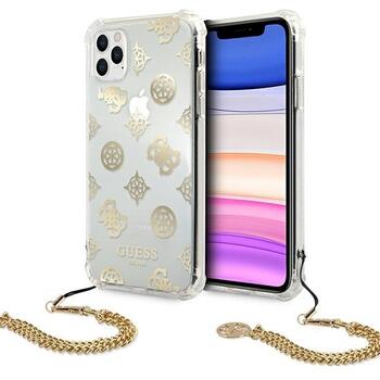 Guess GUHCN58KSPEGO Peony Chain Collection Aizsargapvalks priekš iPhone 11 Pro 5,8