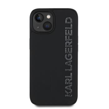 Karl Lagerfeld 3D Rubber Glitter Logo Case Защитный чехол для iPhone 14 / чёрный (KLHCP14SRBKGVCK)