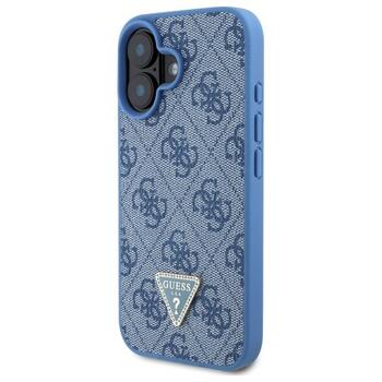 Guess GUHCP16SP4TDSCPB Leather Metal Logo Strass Crossbody Aizsargapvalks priekš iPhone 16 6.1