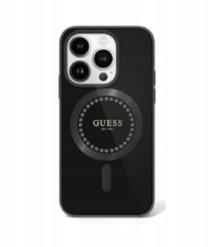 Guess IML Rhinestones MagSafe Case Защитный Чехол для Apple iPhone 16 Pro (GUHMP16LPFTDTEK)