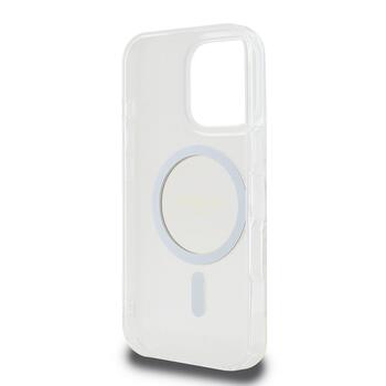 Guess IML Glitter Ring MagSafe Case Защитный чехол для iPhone 16 Pro Max / прозрачный (GUHMP16XHFGERET)