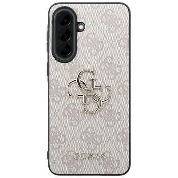 Case Guess Leather 4G Metal Logo Aizsargapvalks priekš Samsung Galaxy A37 5G / rozā (GUHCSA374GMGPI)