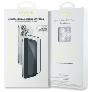 Guess BP Rhinestone 2-in-1 Set Защитное стекло для экрана и камеры iPhone 16 Pro Max / золотой (GUBPP16XSPCLGGD)