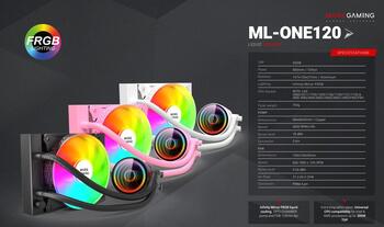 Mars Gaming ML-ONE120 CPU Liquid Cooling FRGB Водяное охлаждения для процессора (MLONE120W)
