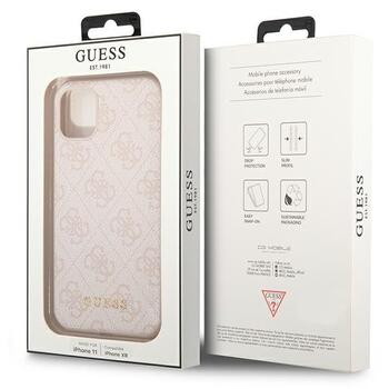 Guess GUHCN61G4GFPI Hardcase 4G Metal Gold Logo Aizsargapvalks priekš iPhone 11 6,1