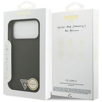Case Guess Silicone Triangle Logo MagSafe Защитный чехол для iPhone 17 Pro Max / хаки (GUHMP17XSCTRLMA)