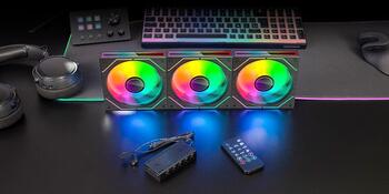 Mars Gaming MF3DPROKIT ARGB 120mm Комплект кулеров для компьютера с дистанционным управлением (MF3DPROKIT)