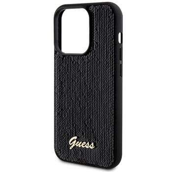 Guess GUHCP13LPSFDGSK Sequin Script Metal Защитный чехол для iPhone 13 Pro / 13 6.1