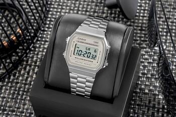 CASIO VINTAGE A168WA-8AYES Vīriešu rokas pulkstenis / sudraba (A168WA-8AYES)