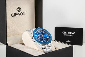 Giewont Chronograph Sapphire Vīriešu pulkstenis GW8720-B3 / sudraba-zils (GW8720-B3)