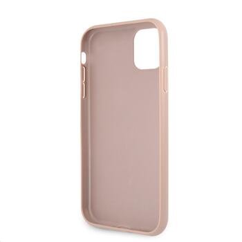 Guess PU 4G Metal Logo Case Защитный чехол для iPhone 11 розовый (GUHCN614GMGPI)
