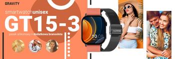 Smartwatch Gravity GT15-3 Silikona siksniņa + melna aproce / sarkana-melna (GT15-3)