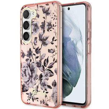 Guess GUHCS23MHCFWSP Flower Collection Защитный чехол для Samsung Galaxy S23+ S916 / розовый (GUHCS23MHCFWSP)