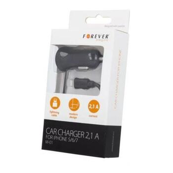 Forever M-01 2.1A (12V / 24V) Autolādētājs + Lightning Kabelis 1.2m (T_0014813)