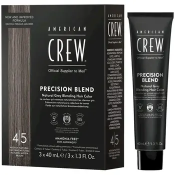 American Crew Precision Blend Natural Gray Coverage Medium Natural 4-5 Средство для закрашивания седины 3 x 40 ml (738678248348)