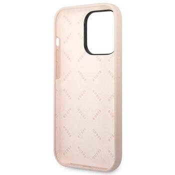 Guess GUHCP14XSLTGP Silicone Triangle Защитный чехол для iPhone 14 Pro Max 6,7