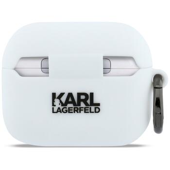 Karl Lagerfeld Silicone Karl Head 3D Защитный чехол для AirPods Pro 3 / белый (KLAP3RUNIKH)