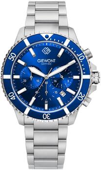 Giewont Chronograph Sapphire Vīriešu rokas pulkstenis GW3970-B3 / sudrabzils (GW3970-B3)