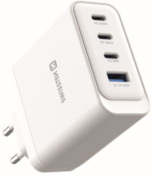 Swissten Travel Charger Core Gan 2x USB-C PD 100W / USB-C 20W / USB-A QC 30W QC 3арядное устройство (22071610)