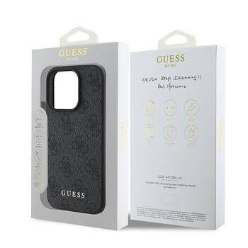 Guess 4G Charm Case Защитный чехол для iPhone 16 Pro Max Tone on Tone / серый (GUHCP16XGF4GCK)