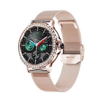VELTORI Smartwatch VT320-1 Смарт-часы с золотым браслетом + розовым силиконовым ремешком / золотой (VT320-1)