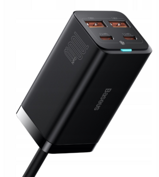 Baseus GaN3 Lādētājs 2x USB-C / 2x USB / 100W (CCGP000101)