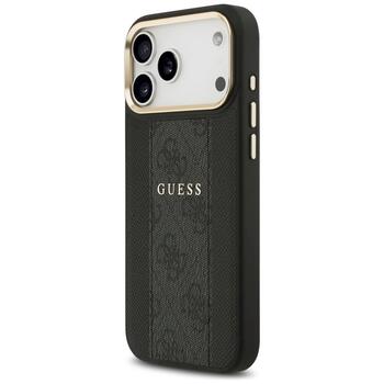 Guess 4G Stripe MagSafe Case Защитный чехол для iPhone 17 Pro Max / чёрный (GUHMP17XPG4SEMCK)