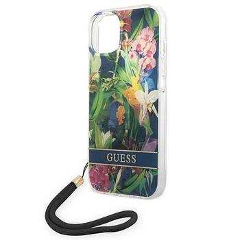 Guess GUOHCP14SHFLSB Защитный чехол Flower Strap для iPhone 14 / 15 / 13 6.1