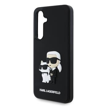 Karl Lagerfeld 3D Rubber Karl and Choupette Case Защитный чехол для Samsung Galaxy S24 FE / чёрный (KLHCS24FE3DRKCNK)