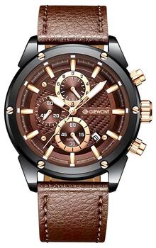 Giewont Vīriešu pulkstenis Chronograph Sapphire / melni brūns (GW8810-A3)