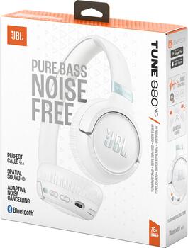 JBL Tune 680NC Bezvadu Austiņas baltas (JBLT680NCWHT)