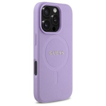 Guess GUHMP16LPSAHMCU Saffiano MagSafe Aizsargapvalks priekš iPhone 16 Pro 6.3