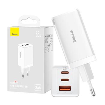 Baseus GaN5 Pro Адаптер 2xUSB-C / USB / 65W (CCGP120202)