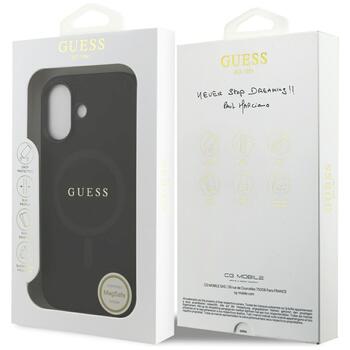 Guess Saffiano Classic Logo MagSafe Защитный чехол для iPhone 17 / чёрный (GUHMP17SPSAHMCK)
