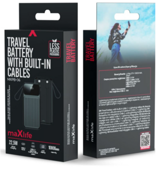 Maxlife MXPB-06 PD / QC / 22.5W Power Bank 10000 mAh (MXPB-06)