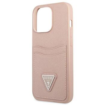 Guess GUHCP13LPSATPP Hardcase Saffiano Triangle Logo Cardslot Защитный чехол для iPhone 13 Pro / 13 6,1