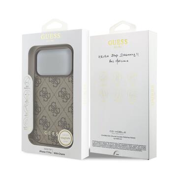 Guess 4G Charm Case Aizsargapvalks priekš Apple iPhone 17 Pro (GUHMP17LGF4GCW)