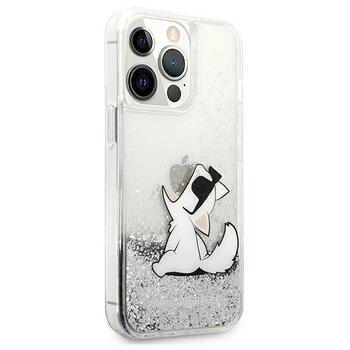 Karl Lagerfeld KLHCP13XGCFS Liquid Glitter Choupette F Aizsargapvalks priekš iPhone 13 Pro Max 6,7
