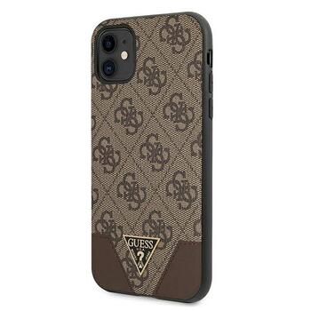 Guess GUHCN61PU4GHBR Hardcase 4G Triangle Collection Aizsargapvalks priekš iPhone 11 6,1