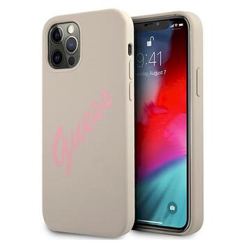 Guess GUHCP12MLSVSGP Silicone Vintage Hardcase Aizsargapvalks priekš iPhone 12/12 Pro 6,1