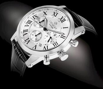 Giewont Vīriešu pulkstenis Chronograph Sapphire GW6260-A1 / sudraba (GW6260-A1)