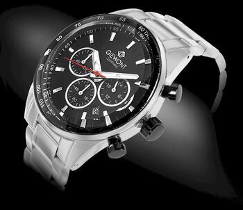 Giewont Chronograph Sapphire Vīriešu pulkstenis / sudraba/melns (GW9140-B1)