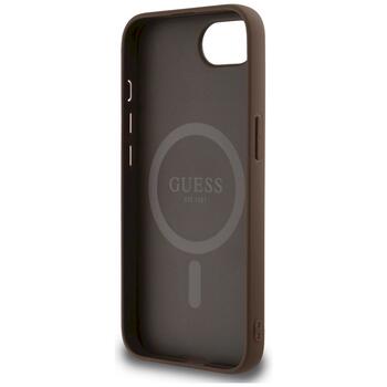 Guess 4G Circle Classic Logo MagSafe Case Aizsargapvalks priekš iPhone 16e / 17e / brūns (GUHMPSE4P4PGRSGW)